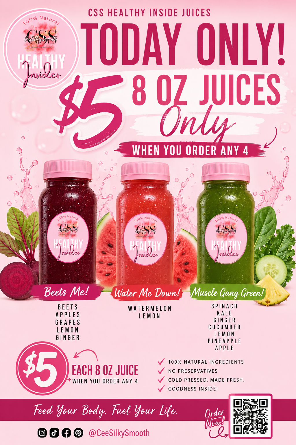 (4) 8oz Healthy Insides Sale